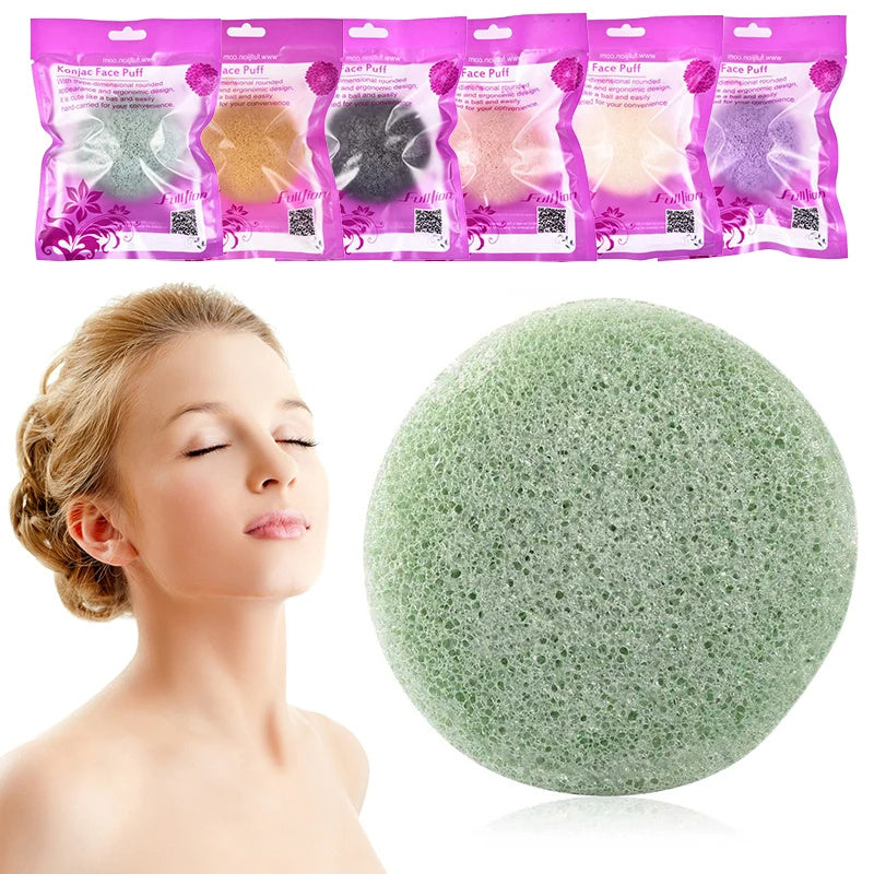 Natural Round Shape Konjac Sponge Face Cleaning Sponge Natural Round Shape Konjac Sponge Face Cleaning Sponge